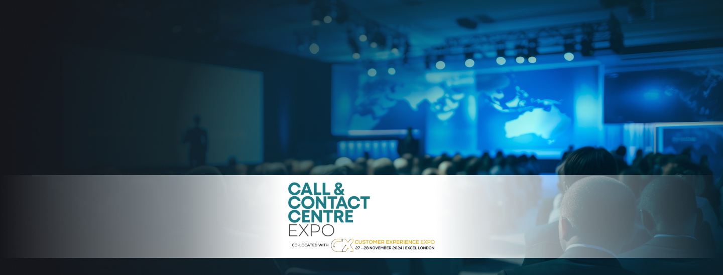 Alltegrio sharing about the benefits of generative AI customer support at an exhibit in London.