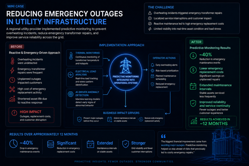 Reducing emergency outages in utility infrastructure
